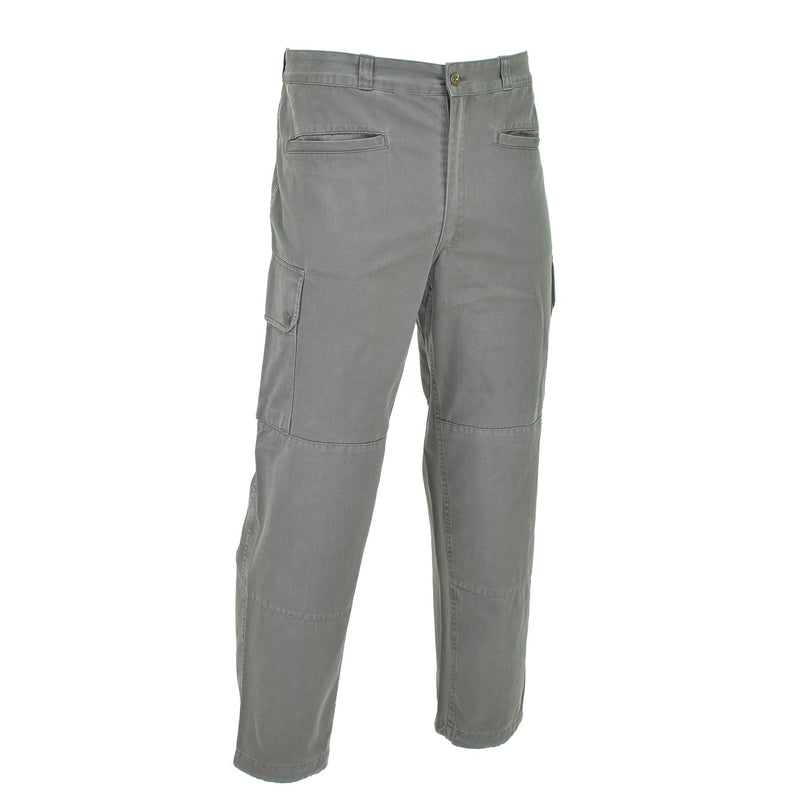 Originale Hose der französischen Militärluftwaffe, grau, verstärkte Arbeits-Cargohose