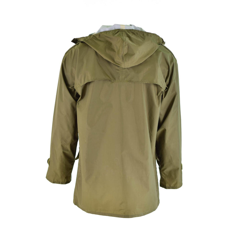 Original dänische Armee OD Regenjacke wasserdicht mit Kapuze Regenmantel Dänemark