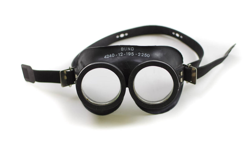 Original Bundeswehr Schutzbrille BW schwarz Auer Mundschutz Überschuss NEU