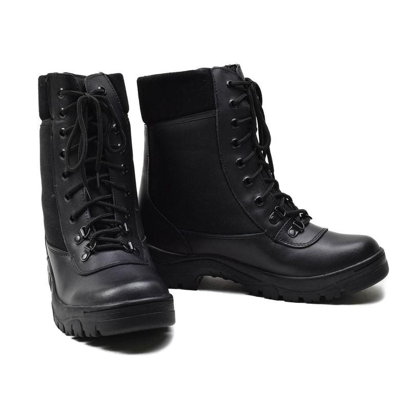Original französische Militärstiefel aus schwarzem Leder, atmungsaktiv, leicht, Armee-Neu