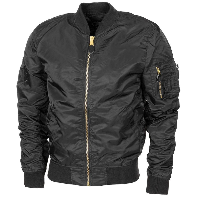 US Militärjacke im Air Force Crew Uniform Bomber MA1 winddicht schwarz NEU