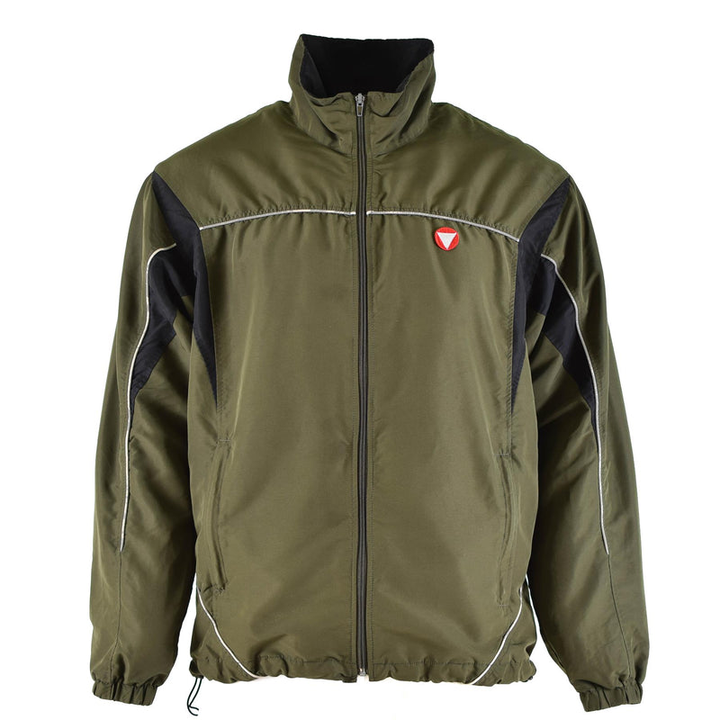 Original Österreichische Bundeswehr Trainingsanzug Top Jacke Sport Vintage OD Grün