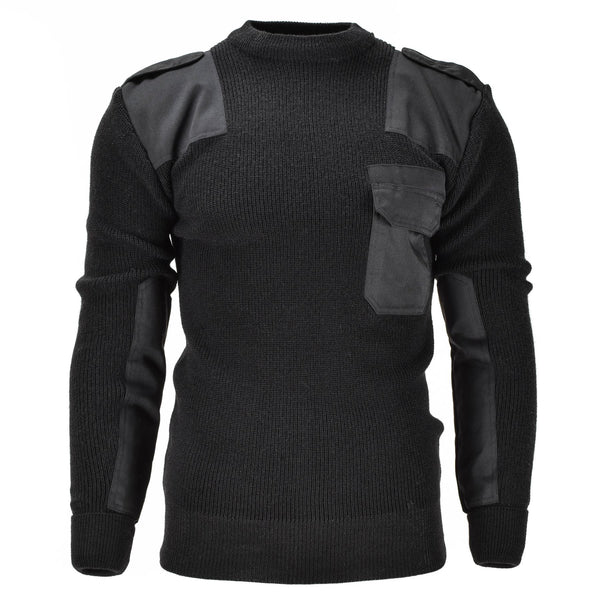Mil-Tec Marke Herren Pullover Deutscher Pullover Kommando Pullover Schwarzer Pullover Wolle