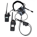 Earmor Dual PTT Adapter Kenwood Baofeng 2 Pin Wired Tactical Headset Schwarz