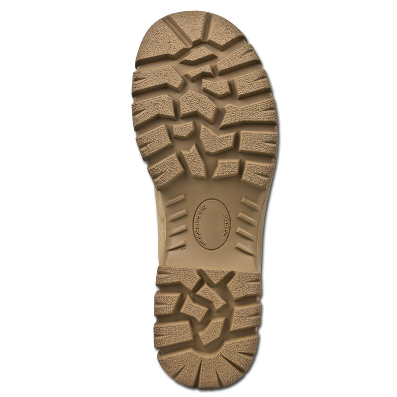 Original deutsche Militärstiefel, wasserdicht, khakifarbene Gummisohle, runde Sohle, NEU