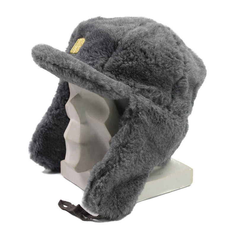 Original Wintermütze der tschechischen Armee für kaltes Wetter, Kunstpelz-Ohrenklappenmütze