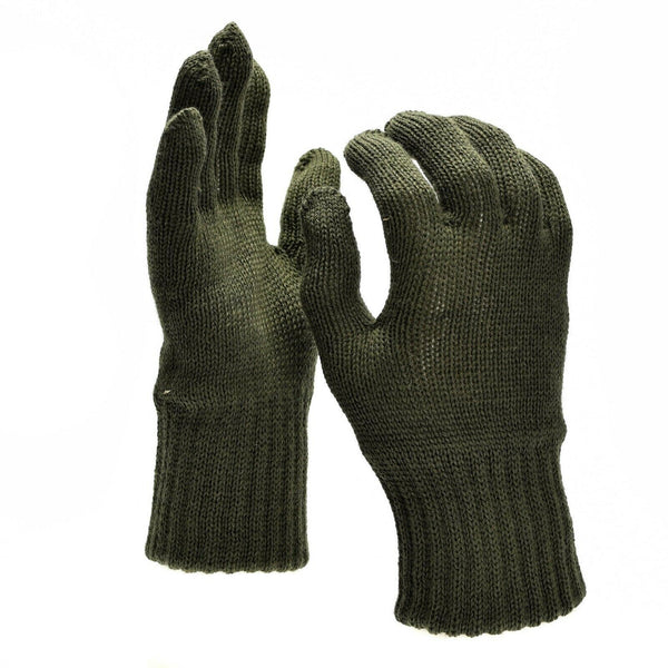Echte belgische Militärhandschuhe, Innenhandschuhe aus Wolle, Militärüberschuss