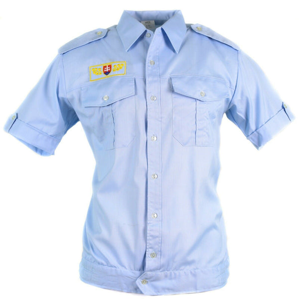 Original slowakische Armee Hemd Militär BDU blau kurze Ärmel NEU