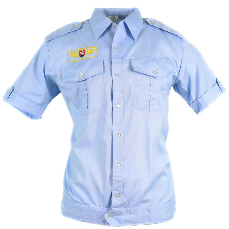 Original slowakische Armee Hemd Militär BDU blau kurze Ärmel NEU