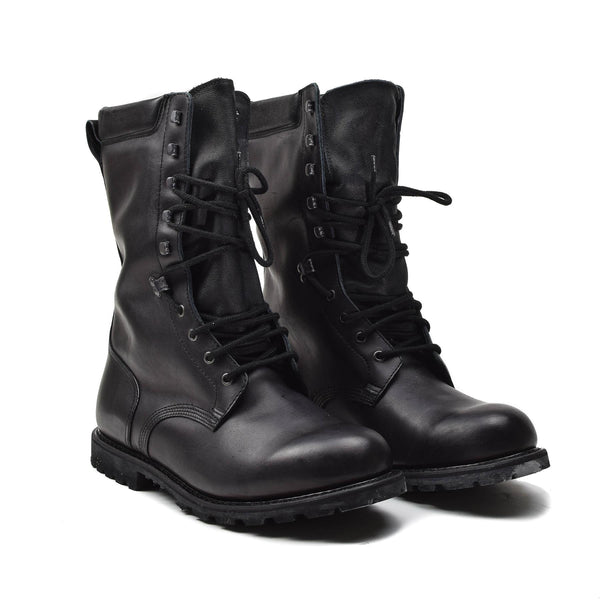 Original französische Militärstiefel aus echtem Leder, wasserdicht, bis zur Wade, Armeeschuhe