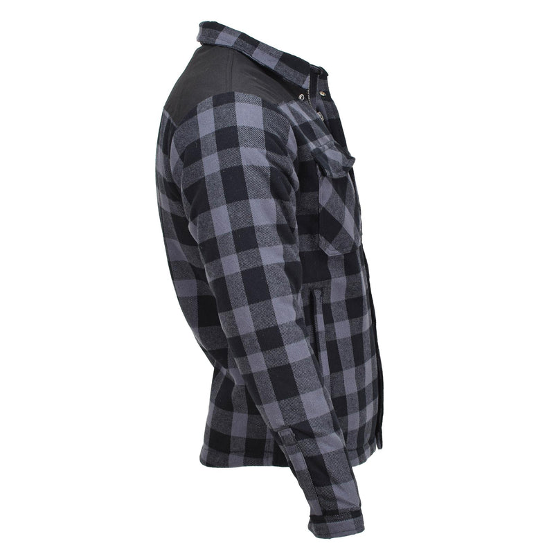 MIL-TEC Bundeswehr Holzfällerjacke kariert warm schwarz grau NEU
