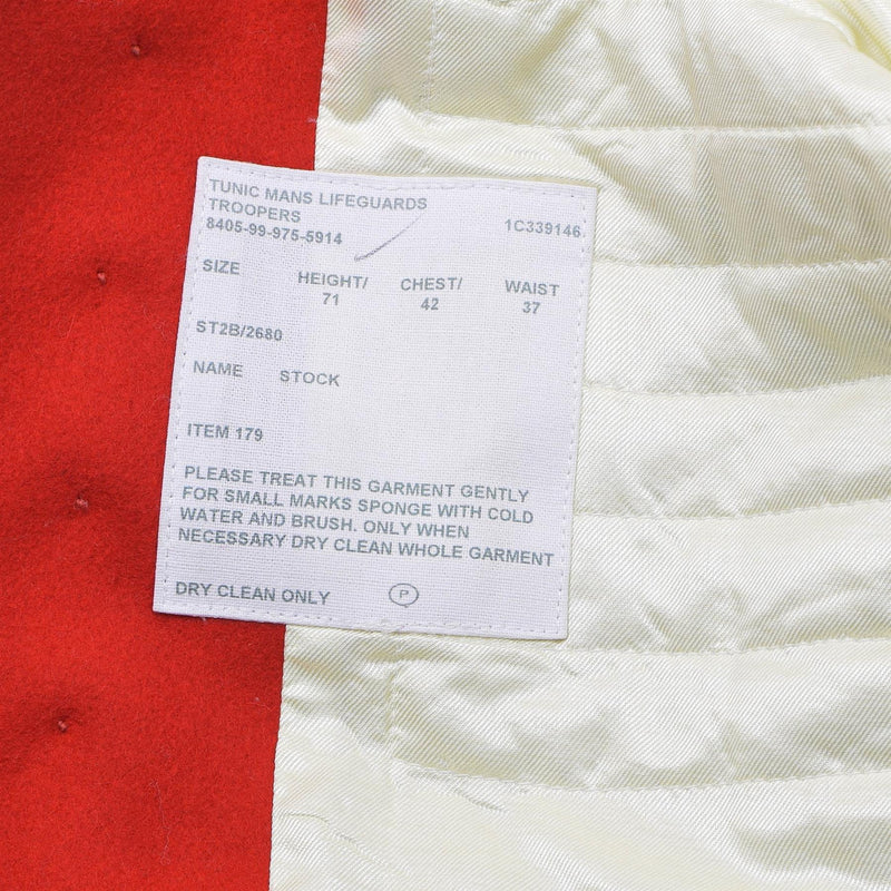 Original britische Militärjacke, Tunika, rotes Kleid, Kavallerie, Rettungsschwimmer, Soldaten, NEU