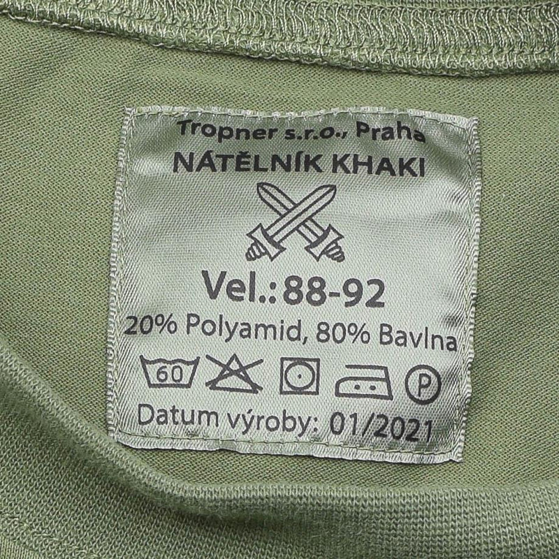 Tschechisches Militärhemd langärmelig oliv Unterwäsche 2. Schicht Wanderuniform NEU