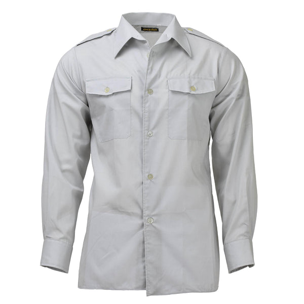 Original Österreichisches Bundesheer klassische Hemden grau langarm leichte Uniform NEU