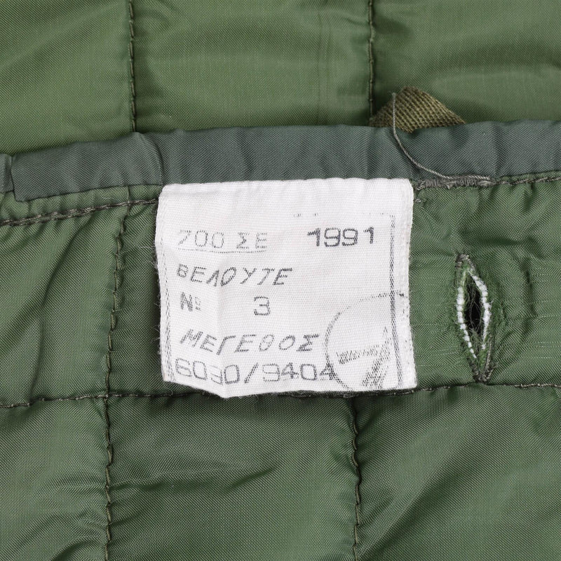 Original griechische Armee M65 Liner Jacke gesteppt warme Militärjacke Futter grün