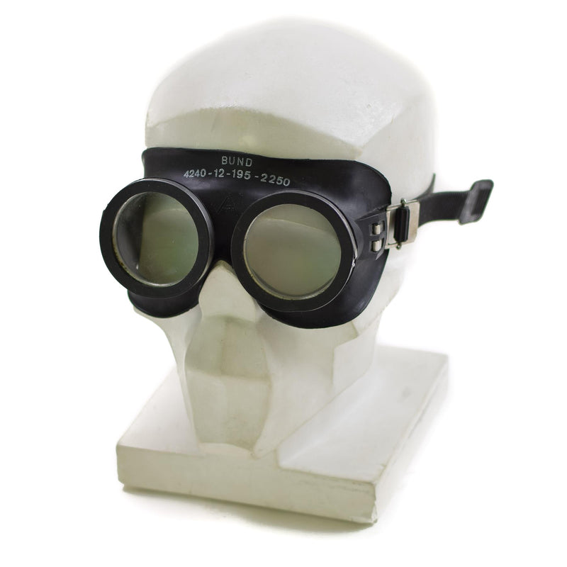 Original Bundeswehr Schutzbrille BW schwarz Auer Mundschutz Überschuss NEU