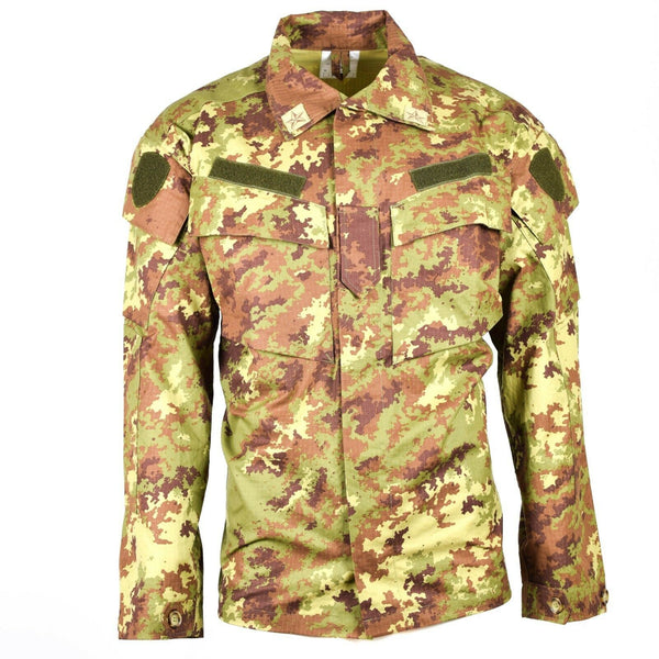 Echtes Rip Stop Vegetato Camo ACU Jacke Kampffeldhemd der italienischen Armee NEU