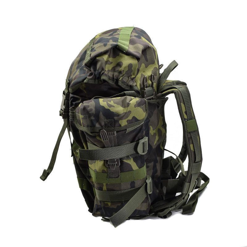 Original tschechischer Militär-Molle-Rucksack mit Schnellverschluss, Waldtarnung, 30 l