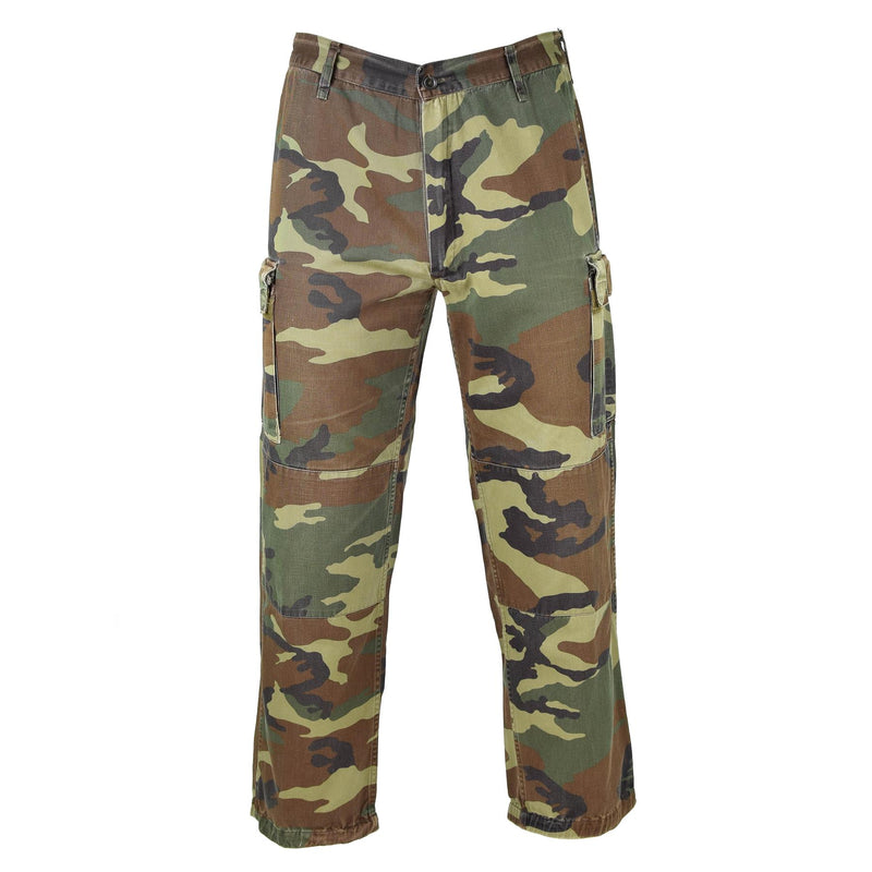Echte italienische Armeehose, NATO-Kampfhose aus Baumwolle, Woodland Camouflage