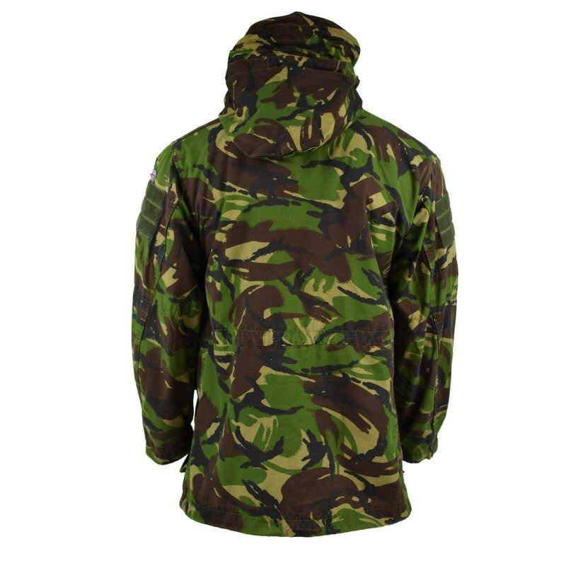 Echte britische Militär-Kampfjacke, Feldjacke mit Kapuze, winddicht, DPM-Tarnung