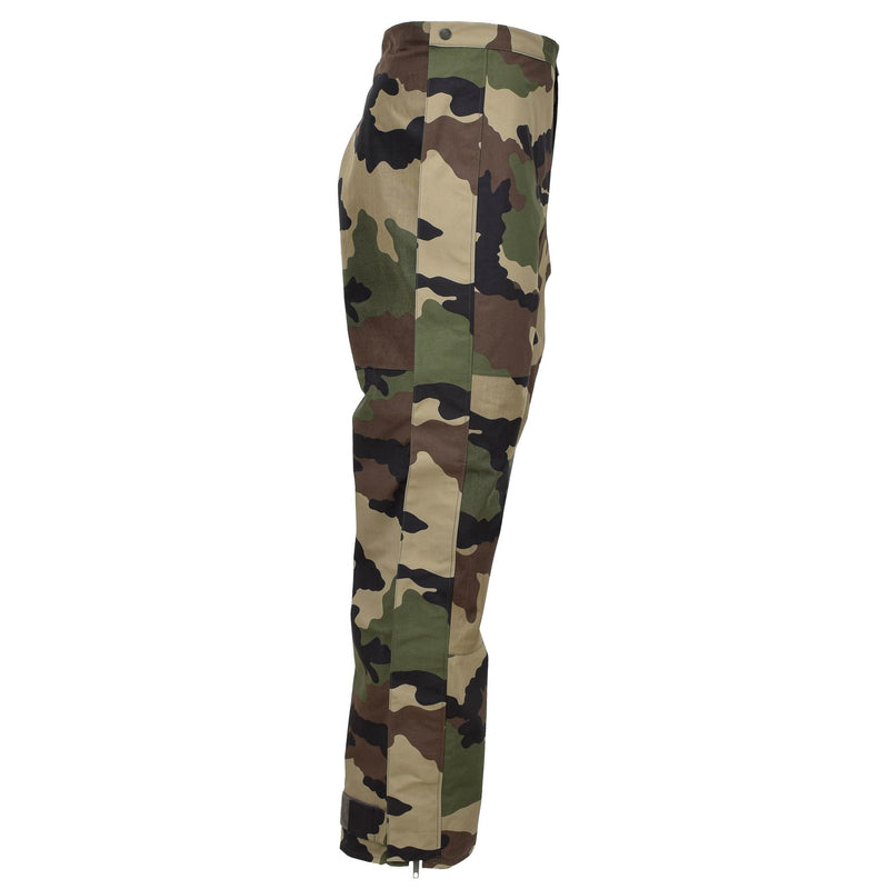 Original französische Militär Regenhose wasserdichte Trilaminathose Hosenträger NEU