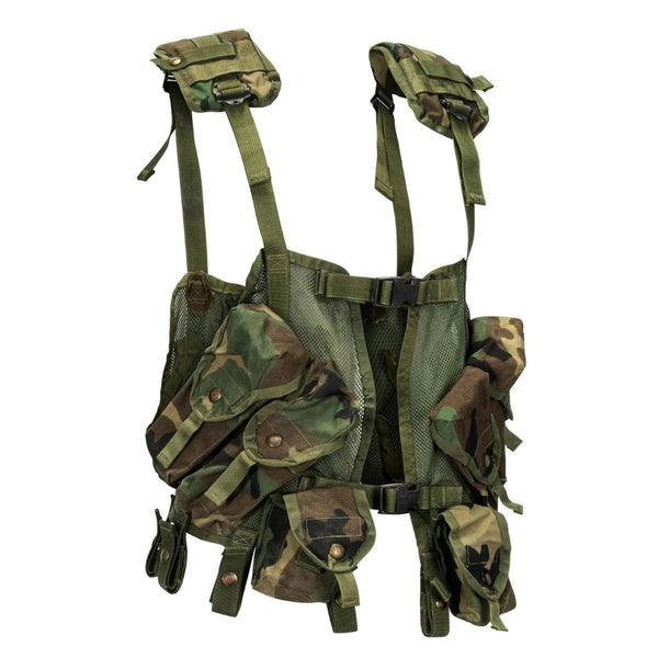Original US Militär taktische Weste Kampf Woodland Magazin Granatentaschen