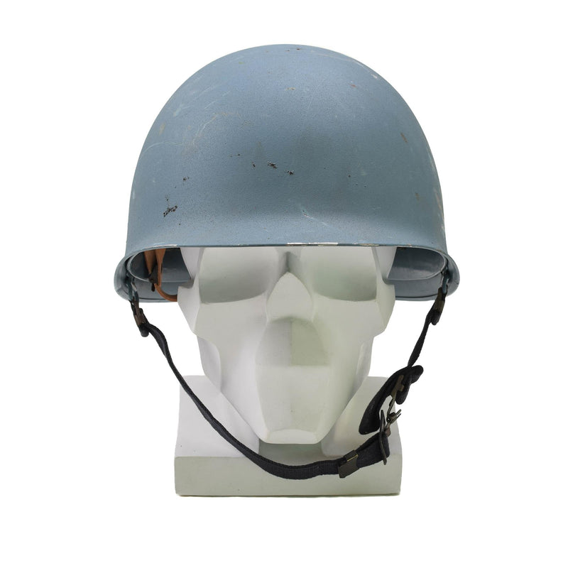 Original belgischer Militärstahlhelm M51 taktischer Kampfinnenschutz aus PVC Hellblau