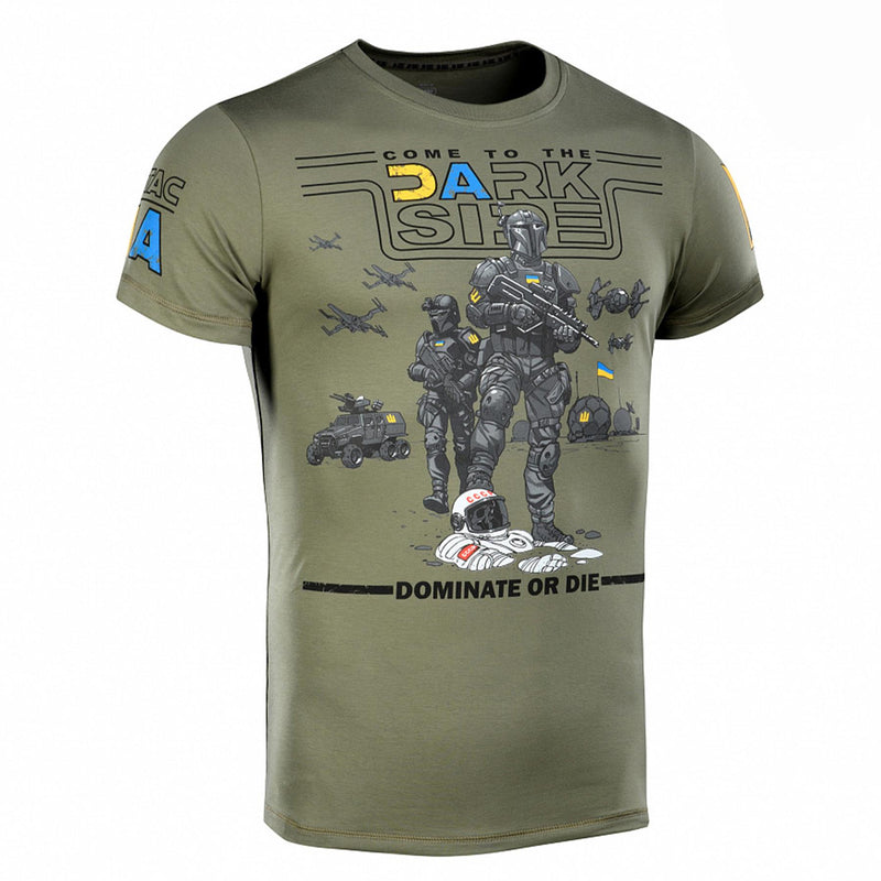 M-TAC Militärstil klassisches T-Shirt Kurzarm Unterwäsche ukrainische Flagge Oliv