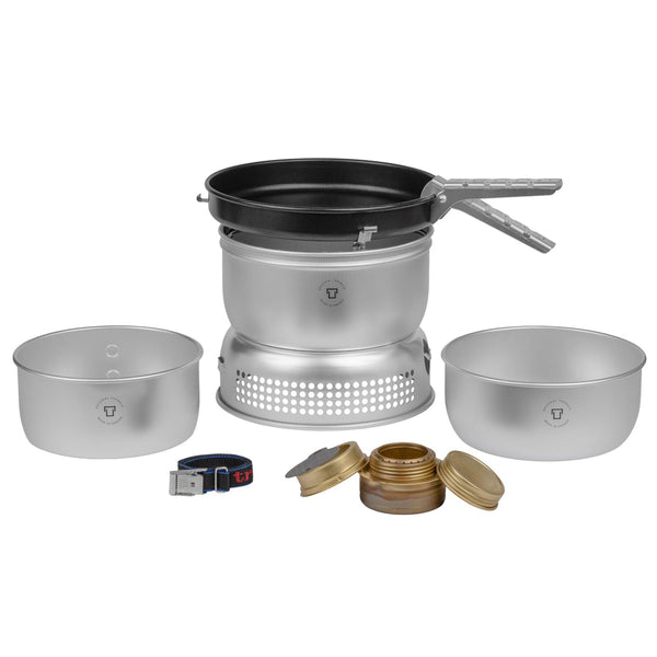 Trangia Kocher Set Aluminium Pfanne Windschutzscheibe Benzinbrenner Backpacking