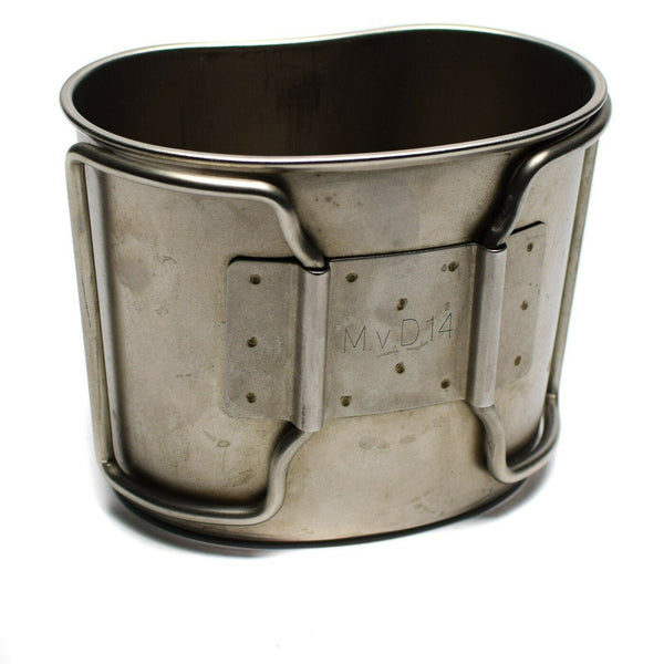 Original niederländische Armee Feldflasche Tasse Becher Essgeschirr Edelstahl Topf Bushcraft