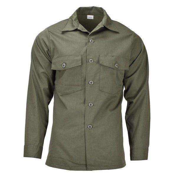 Original US Army Langarm Taktisches Hemd oliv Fatigue Militär Feld NEU