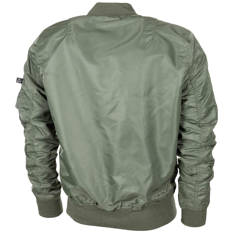 US Militär Stil Bomberjacke MA1 winddicht oliv Air Force Crew Uniform NEU