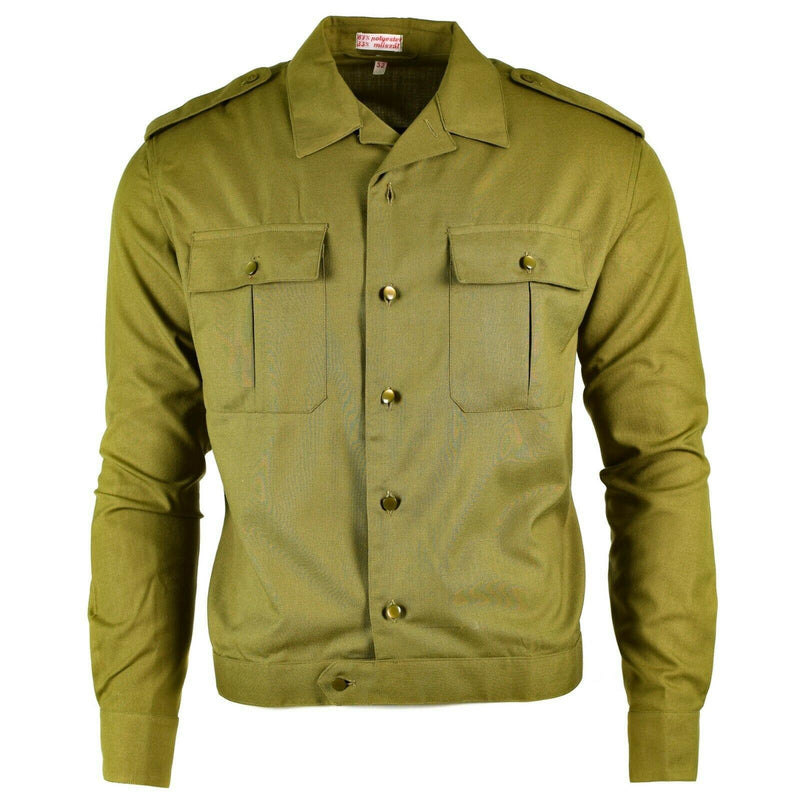 Echtes ungarisches Armeehemd Khaki Offizier Militär Langarm NEU 