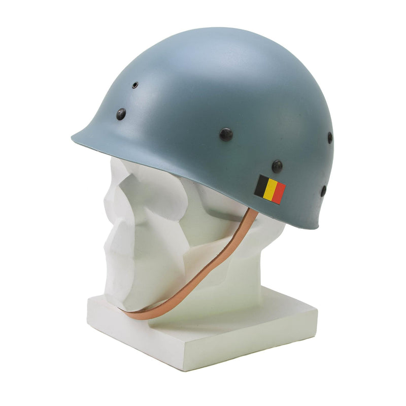 Original belgischer Militärstahlhelm M51 taktischer Kampfinnenschutz aus PVC Hellblau