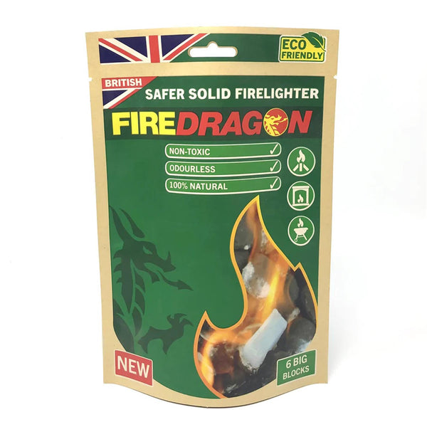 BCB FireDragon Festbrennstoffblöcke Backpacking Camping Brennstoff 6 Stück Feueranzünder