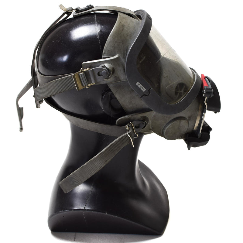 Echte Gesichtsmaske der Marke Interspiro für Feuerwehrleute, Pressluftatmer, Atemschutzgerät, Gasmaske