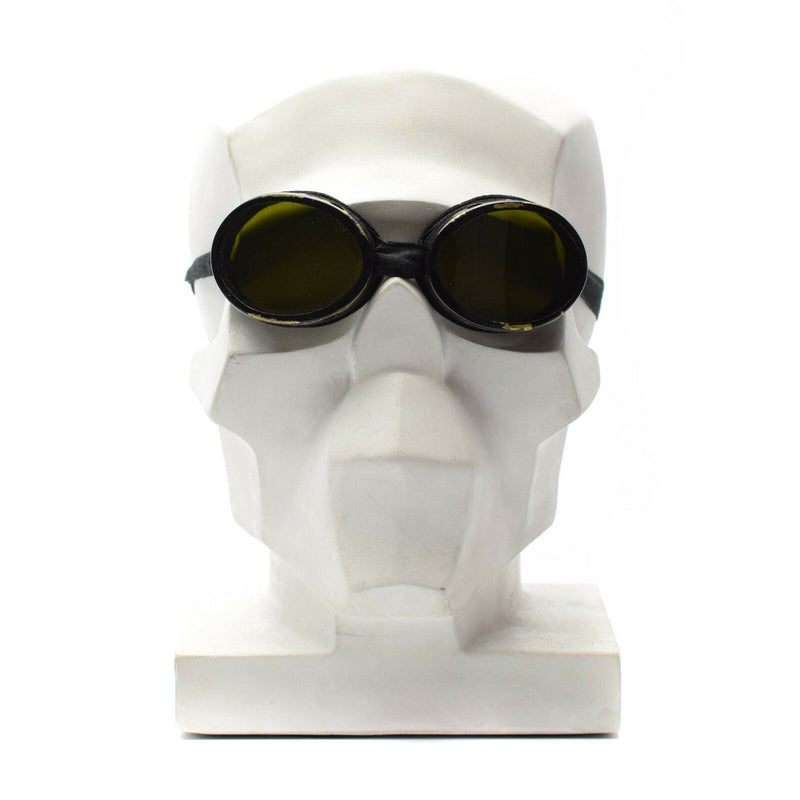 WWII Original Schweizer Armee Berghelm Rundbrille Schutzglas mit Box