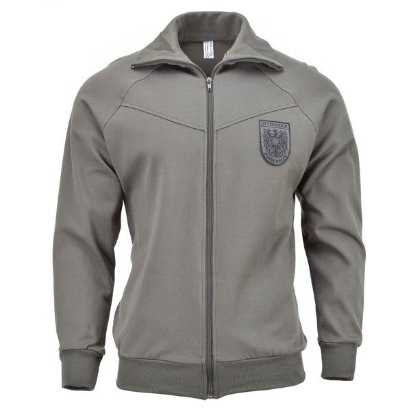 Original Österreichische Bundeswehr Jacke Sport Trainingsanzug Track Grau Militär Überschuss NEU