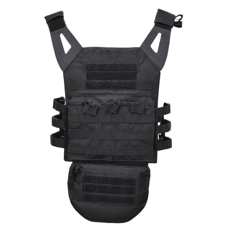 MIL-TEC GEN II Militärische Plattenträgerweste, taktische Kampfweste, modulare Weste, Schwarz