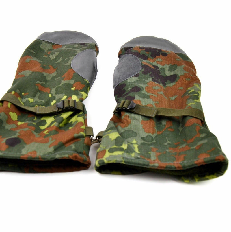 Originale Flecktarn-Tarnhandschuhe der Bundeswehr, BW-Militärausgabe, Kampfhandschuhe