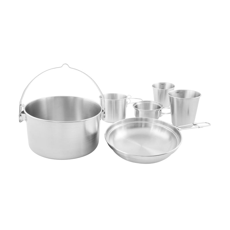 Tatonka Mini Set II kompaktes Camping Kochgeschirr Set 6tlg Edelstahl Outdoor Kochen