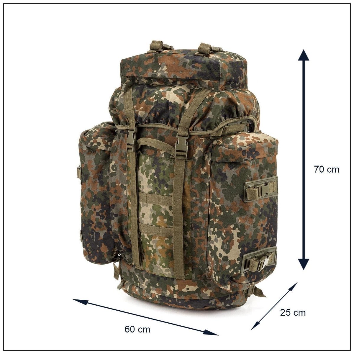 A.Blochl BW Berg Trekkingrucksack Camping großer Rucksack Flecktarn Camouflage