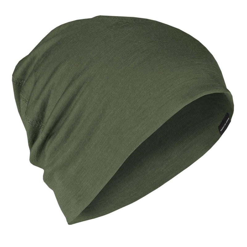 A.Blochl Beanie aus Merinowolle, sportliche Wandermütze, atmungsaktive Mütze, oliv