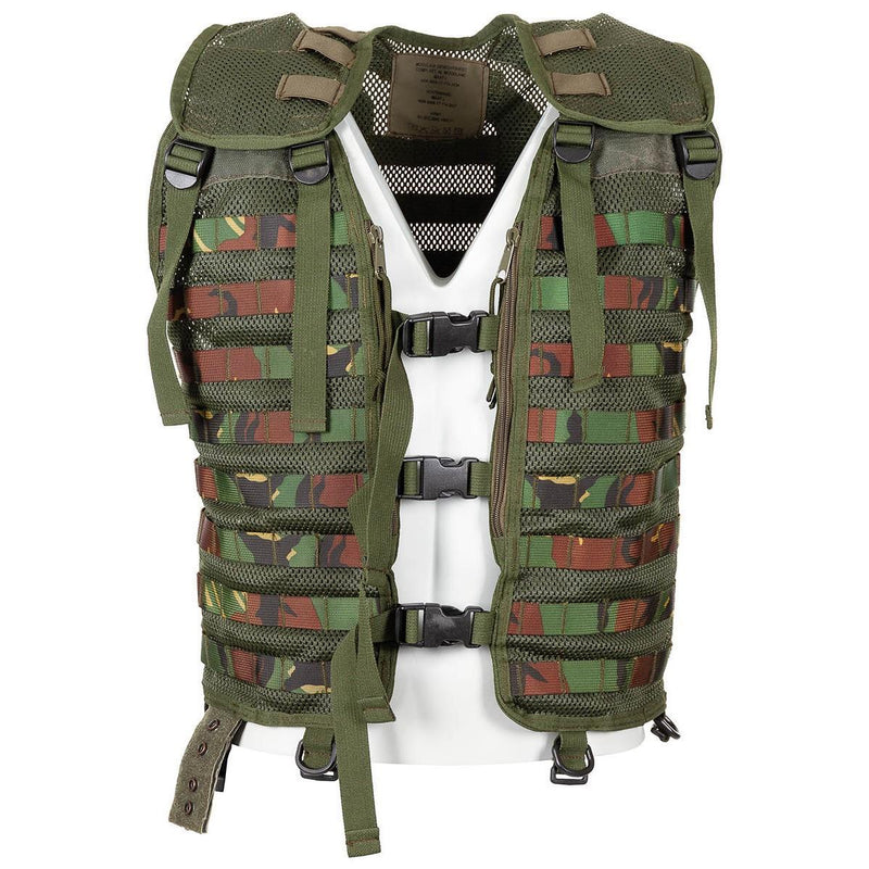 Original niederländische Militär-Taktikweste mit Molle-Aufsatz DMP Waldtarnung