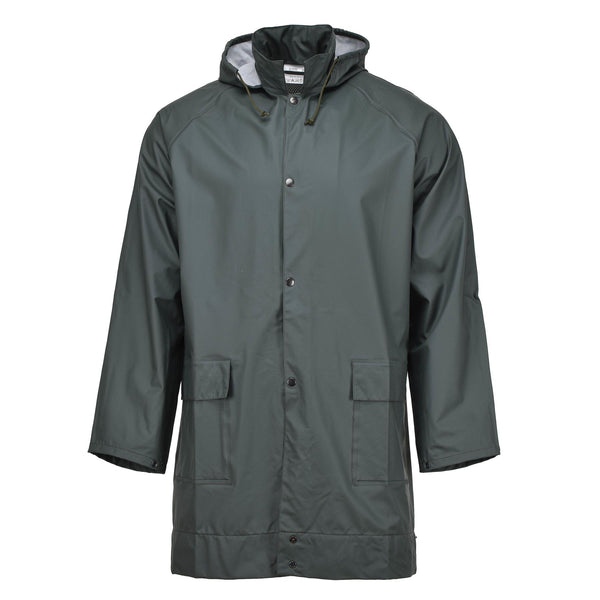 Original belgische Armee-Regenjacke, wasserdicht, für nasses Wetter, leicht, oliv, NEU