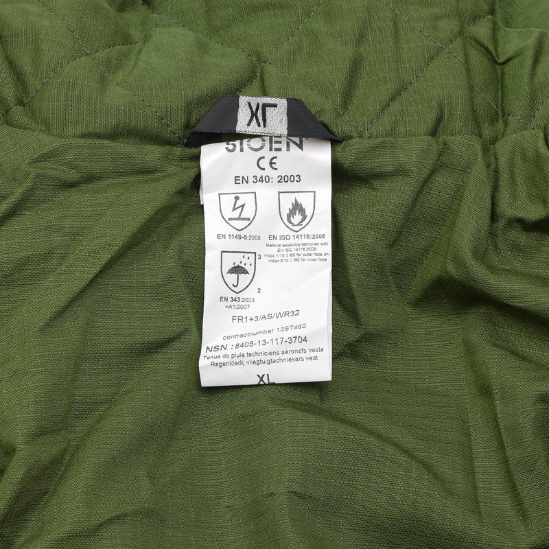 Original belgische Militär Regen lange Jacke mit Futter oliv wasserdicht Feld NEU