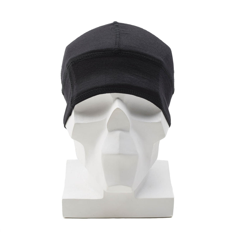 Blochl Brand Beanie im Militärstil, atmungsaktive Merinowolle, schwarz, NEU