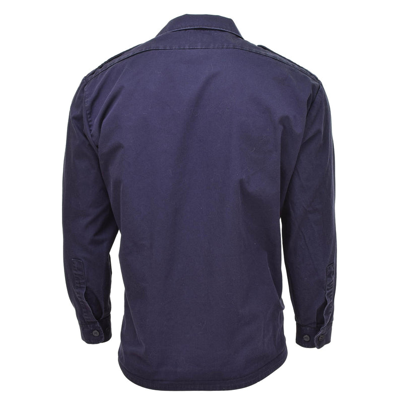 Echte holländische Armeehemden, Langarmuniformjacke, marineblau, Militärüberschuss