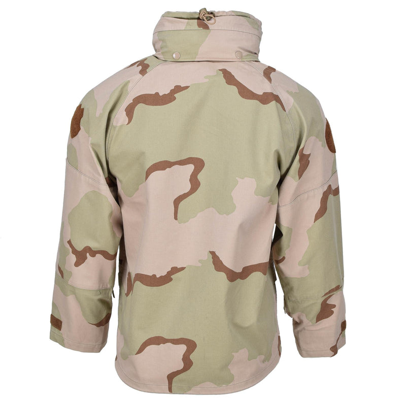 Original Regenjacke der ungarischen Armee, Kampftarnung, Wüsten-Regenjacke, wasserdicht, mit Kapuze