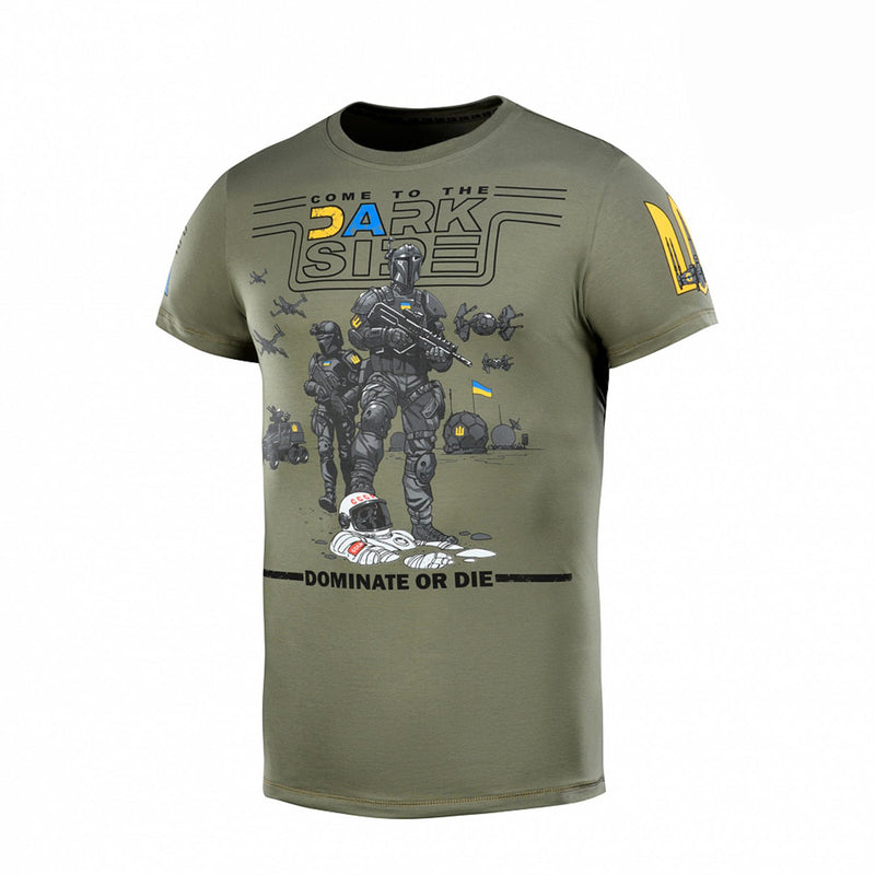 M-TAC Militärstil klassisches T-Shirt Kurzarm Unterwäsche ukrainische Flagge Oliv